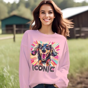 Iconic Dachshund Dog Art Shirt: Comfort Colors Tee or Sweatshirt