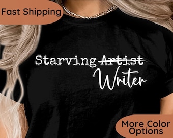 Camiseta de autor: regalo para amantes de los libros, camiseta acogedora para escritores