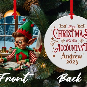 Accountant Christmas Ornament: Personalized CPA Gift
