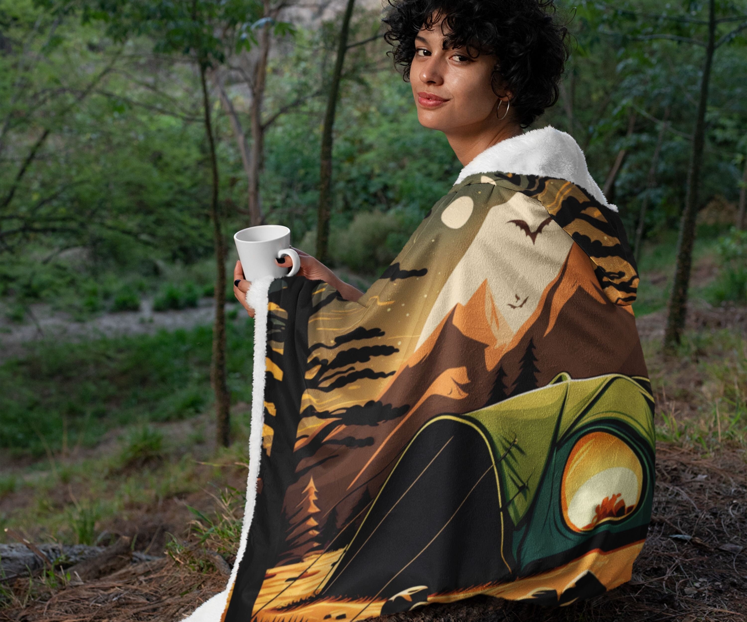 Hooded camping blanket pattern shop