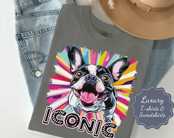 Kultige Französische Bulldogge T-Shirt: Comfort Colors Hundeliebhaber T-Shirt