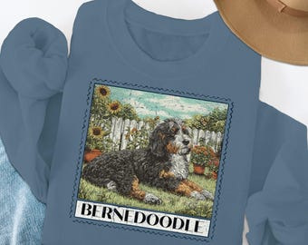 Bernedoodle Hundestempel T-Shirt: Komfort Farben Tee, Hundeliebhaber Geschenk