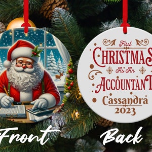 Accountant Christmas Ornament, Personalized Ornament, Custom CPA Ornaments, Gift for Accountants, Tax Accountant