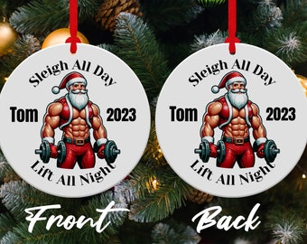 Decorazione natalizia per sollevamento pesi: regalo personalizzato per la palestra