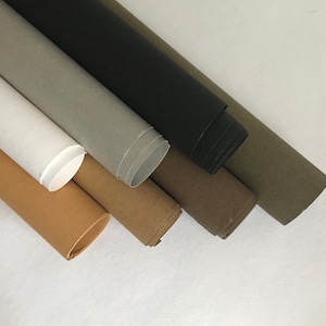 Tessuto di carta Kraft lavabile, fogli "Standard 75 x 100 cm /29"x 39"/, ecopelle vegana, ORDINE MINIMO 2 PEZZI (è possibile mescolare colori o dimensioni)