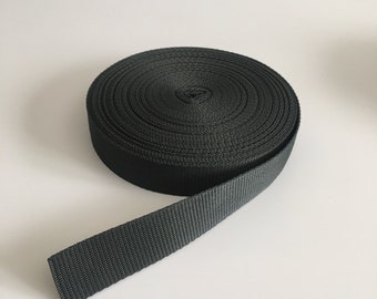 Heavy Duty Nylon Webbing "Dark Grey" 3cm ( 1,18") handbag straps