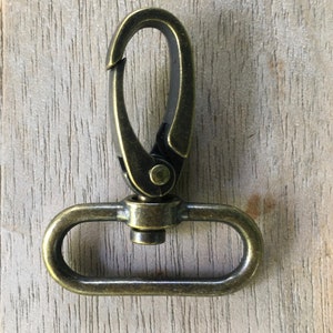 Metal Snap Hooks Package, Swivel Hook, Haberbashery snap 30mm, 50, 100 pcs Package, Antique Brass, zdjęcie 6