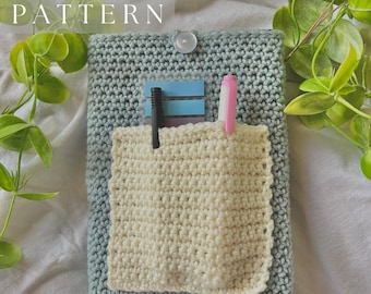 crochet beginner friendly book sleeve w/ pocket PDF PATTERN ONLY pictures included!