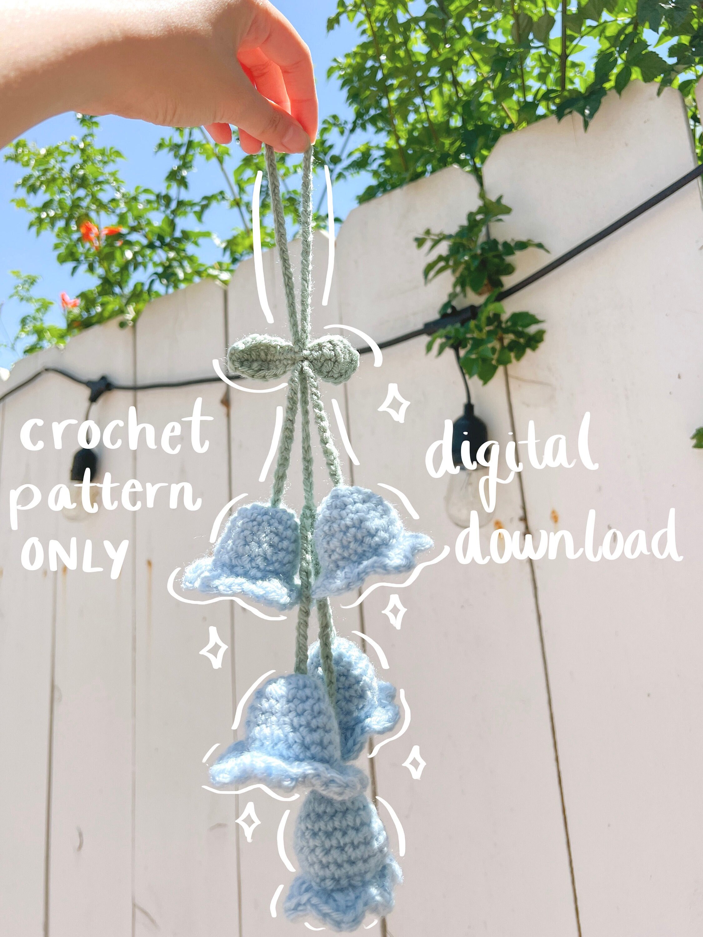 30 Lily of the Valley Crochet Patterns for Elegant Flowers, Gifts, and Home Decor 17 Lily of the Valley Bellflower Car Accessory Pattern