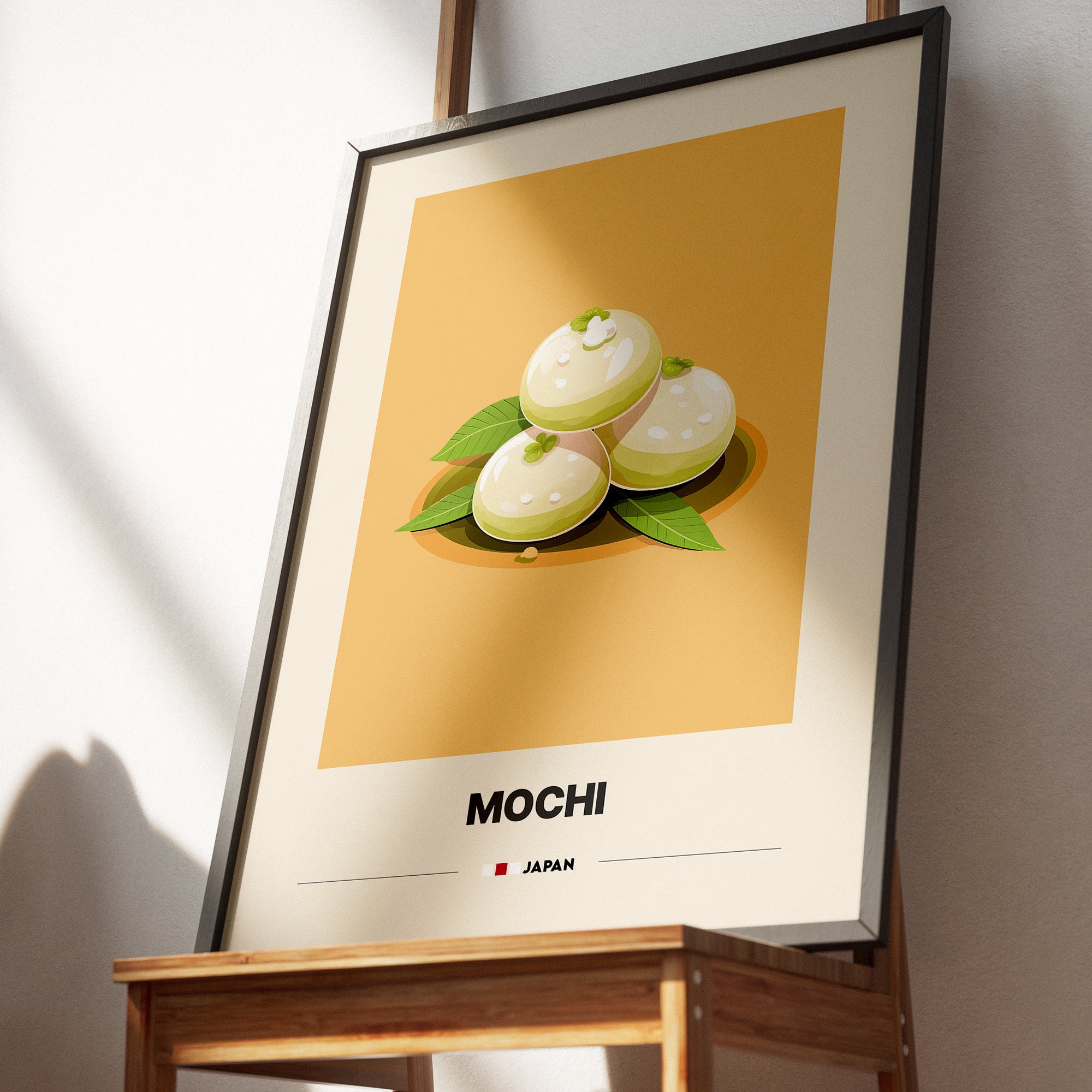 Mochi Poster | Japanese Dessert | Minimalist Cafe Decor