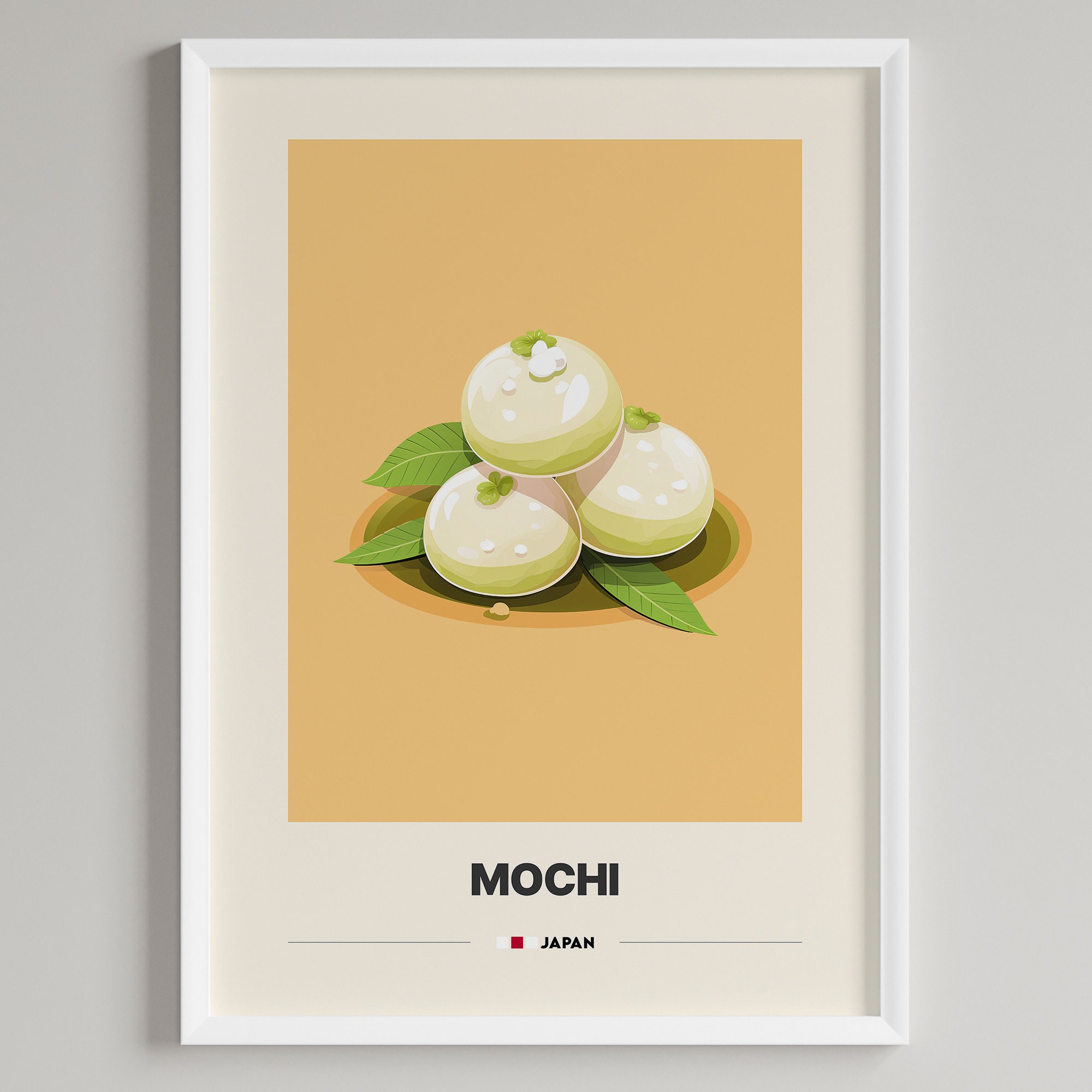 Mochi Poster | Japanese Dessert | Minimalist Cafe Decor