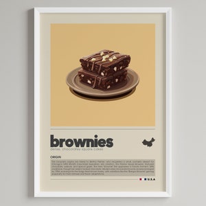 Poster | Amerikanischer Nachtisch | Minimalistisches Küche Cafe Dekor | Druckbare digitale Datei