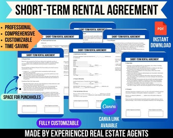 Contrat de location à court terme, Contrat de location saisonnière, Modèle de location, Contrat de propriété, Contrat de bail, airbnb