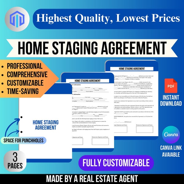 House Staging Contract Etsy