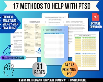 PTBS Arbeitsbuch, Bewältigung von PTBS, ptsd Bewusstsein, ptsd Genesungs-Tool, ptsd Selbsthilfe-Anleitung, PTBS Bewältigungskonzepte