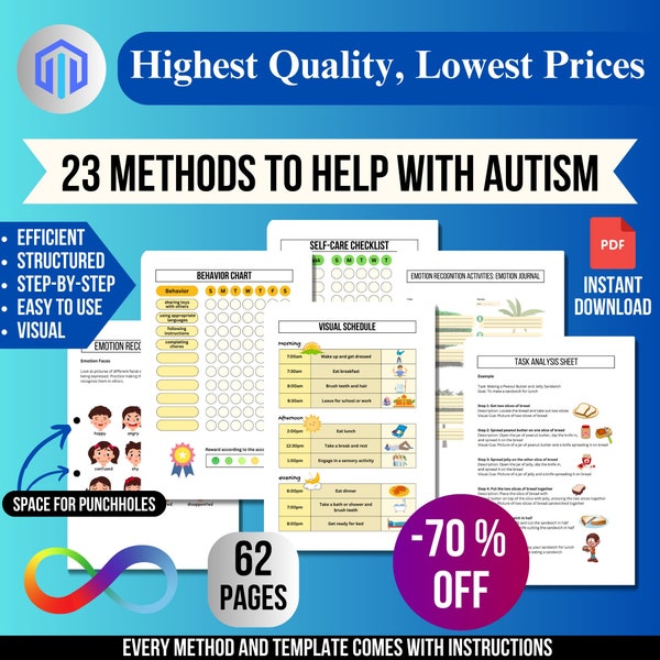 Het Autisme-werkboek, Bewustwording over autisme, Omgaan met autisme, Hulpmiddelen voor autisme, Hulpmiddel voor autismetherapie, Levensvaardigheden voor autisme, Coping-strategieën,