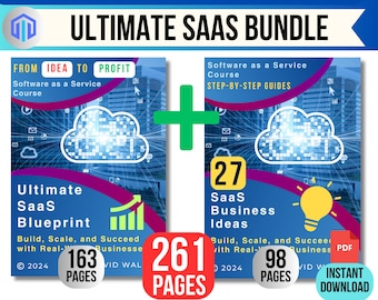 SaaS Idea to Profit Bundle, SaaS blueprint, Cloud Business educational Book, Tech Startup, Product Launch, software as a service, template