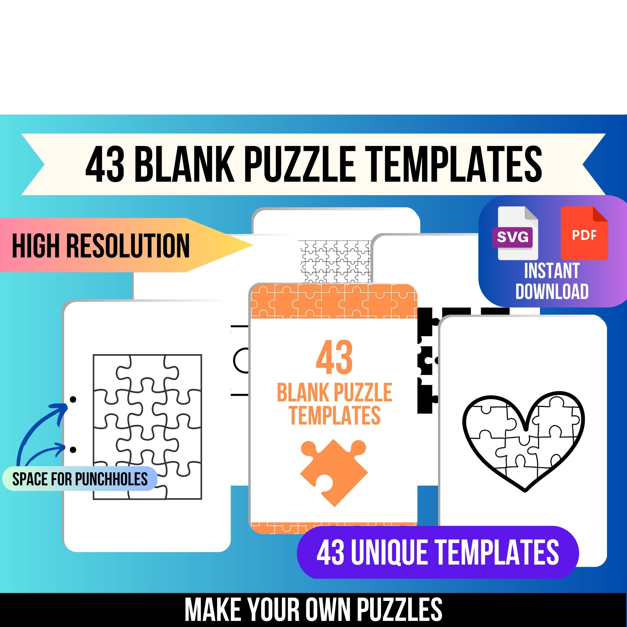 24 Sheets Sublimation Blank Puzzle 120 Pieces A4 Jigsaw Puzzles DIY Heat  Press Blank Puzzle Craft for Heat Press Thermal Transfer Make Your Own