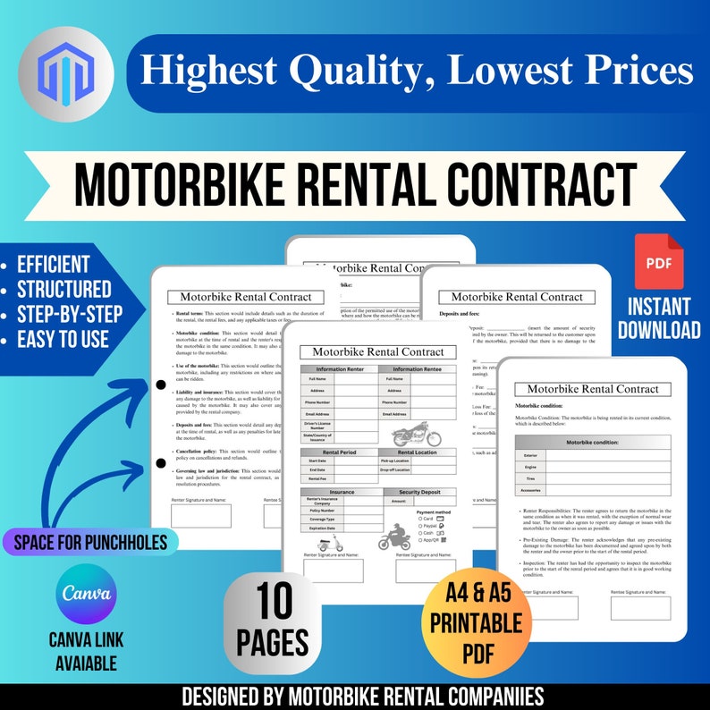 Motorbike Rental Contract, Bike Dealership, Bike Lease Agreement ...