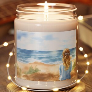 Soy Candle for Coastal Decor or Beach House, Beachy Candle Gift, Ocean Home Decor, Nautical Candle, Coastal Candle
