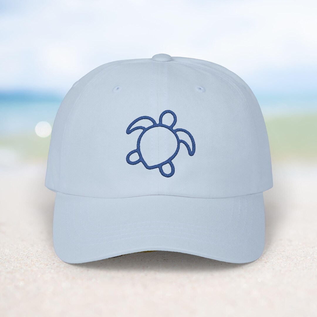 Sea Turtle Shell Pattern Cap Embroidered Sea Turtle Dad Cap: Minimalist Cotton Baseball Hat - Etsy