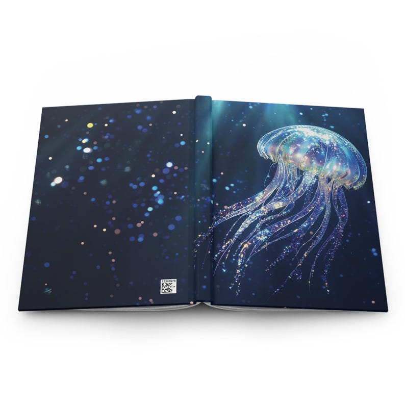 Jellyfish Journal, Vacation Rental Log, Hardcover Matte Guest Book or