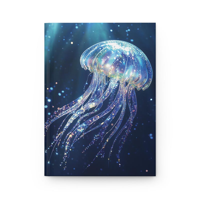 Jellyfish Journal, Vacation Rental Log, Hardcover Matte Guest Book or