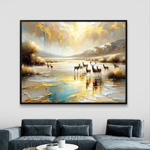 Deer Wall Art, Boys Hunting Art, Hunting Room Decor, Deer Wall Decor, Gift for Hunter, Deer Print, Hunting Wall Decor, Wildlife Animals