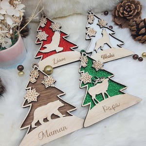 Personalized Christmas bauble - Wooden Christmas bauble - Personalized Christmas decoration