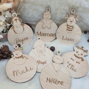 Personalized Christmas bauble - Wooden Christmas bauble - Personalized Christmas decoration