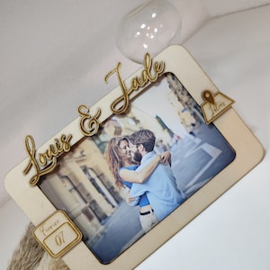 Love Photo Frame - Dating Frame - 10x15 Photo Frame - Personalized Wooden Frame