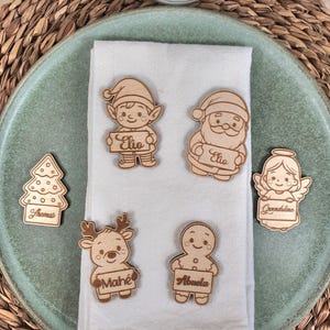 名前入りのクリスマス席札 - クリスマステーブルデコレーション - クリスマスパーティーの記念品 - クリスマス席札