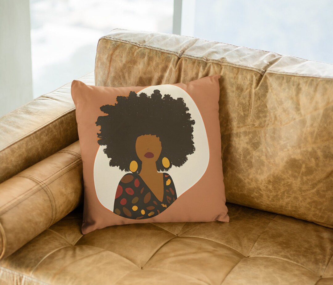 African Tribal Culture Pillow, Black Art Pillow Cover, African Pillow