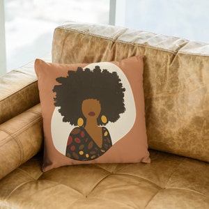 African Tribal Culture Pillow, Black Art Pillow Cover, African Pillow Cushion, , Afrocentric Home Decor