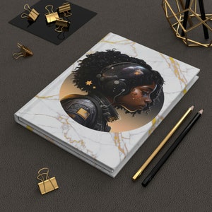 Black Women Hardcover Journals, Afrocentric Daily Planner Gifts for Mom, Black Gril Art Journals, To do list book