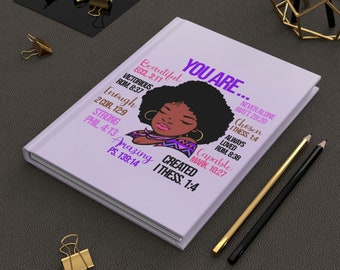 Daily planner for black women, Motivational Journals, black girl encouraging hardcover journals, entrepreneur planner, Journals for women