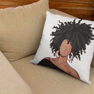 African Tribal Culture Pillow, Black Art Pillow Cover, African Pillow Cushion, , Afrocentric Home Decor