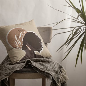 African Tribal Culture Pillow, Black Art Pillow Cover, African Pillow Cushion, , Afrocentric Home Decor