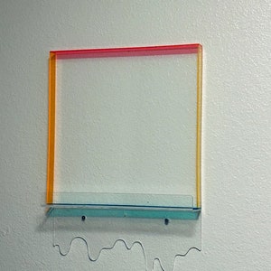Modern clear multicolor neon acrylic frame tray