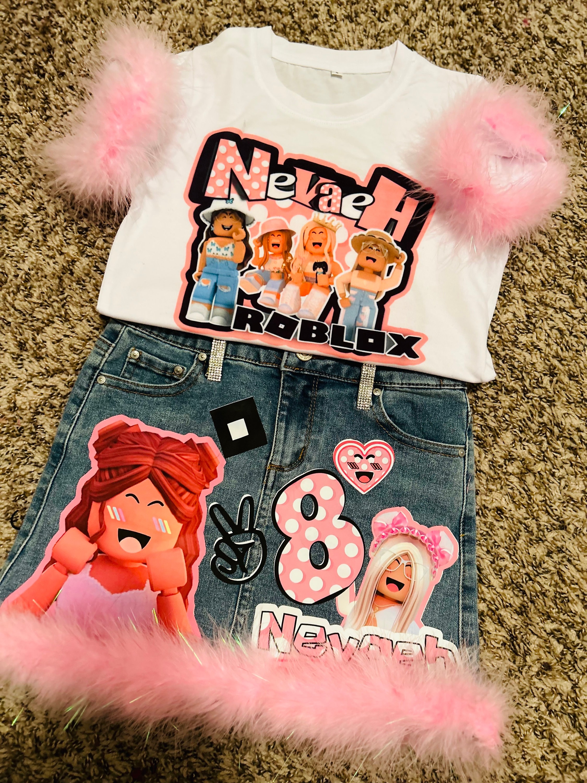 Roblox Girl Birthday Shirt with Glitter – Party Pieces McAllen