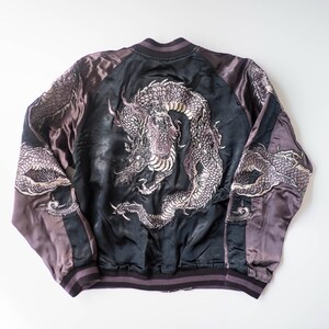 The Iconic Japanese Yakuza Gang Dragon Ryu Embroidered Sukajan Souvenir Jacket Streetwear Wearable Art Amekaji Bomber Yokosuka Fashion L XL