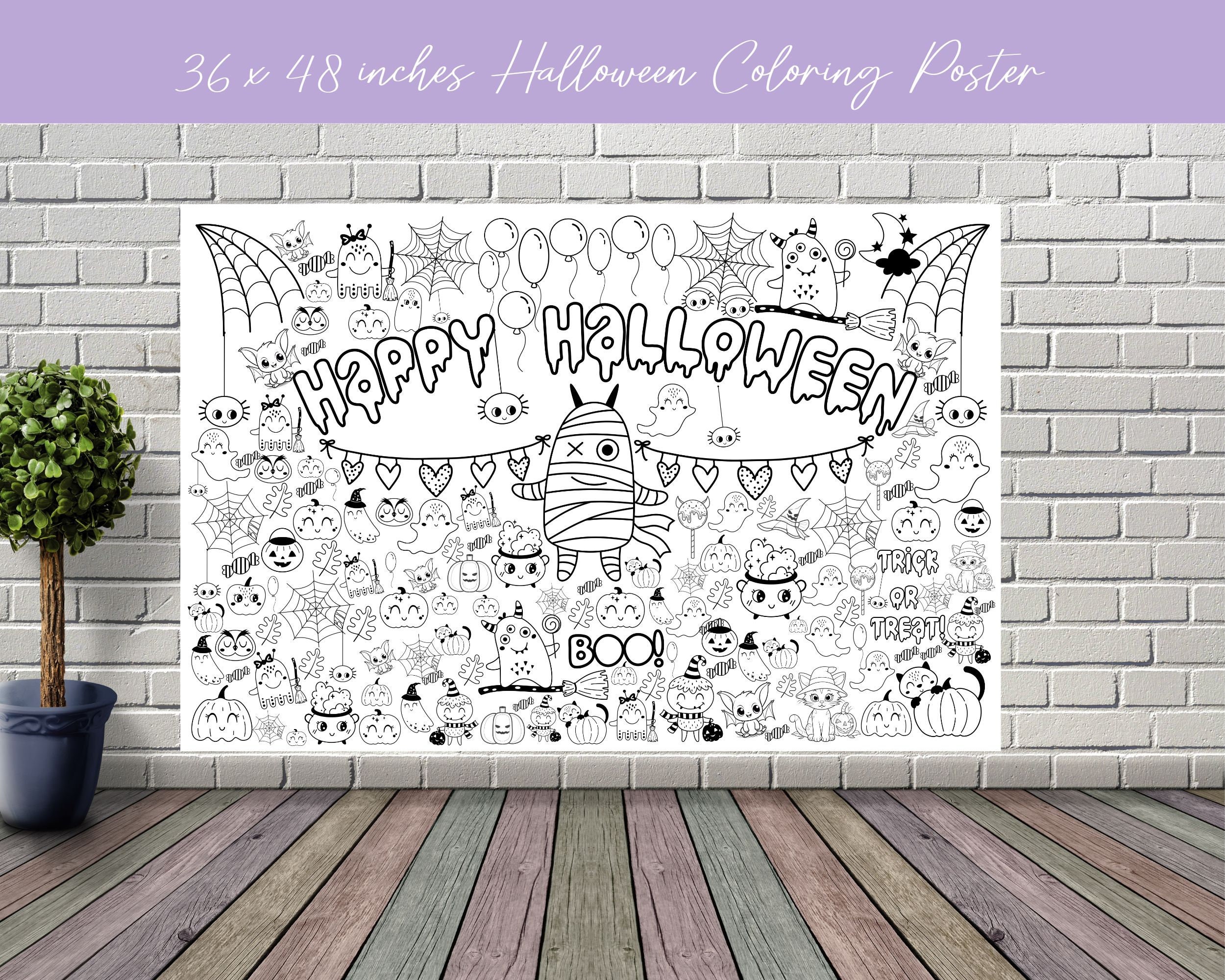 XXL Giant Halloween Coloring Poster GIANT Coloring Poster for Kids