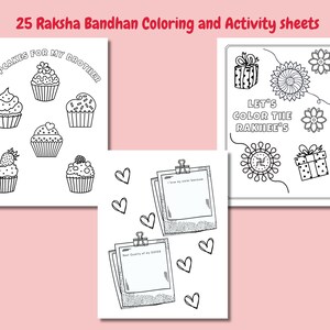 25 Raksha Bandhan Activity pages for preschoolers printable worksheets | Simple Raksha Bandhan activity worksheets for kids | Rakhee pages