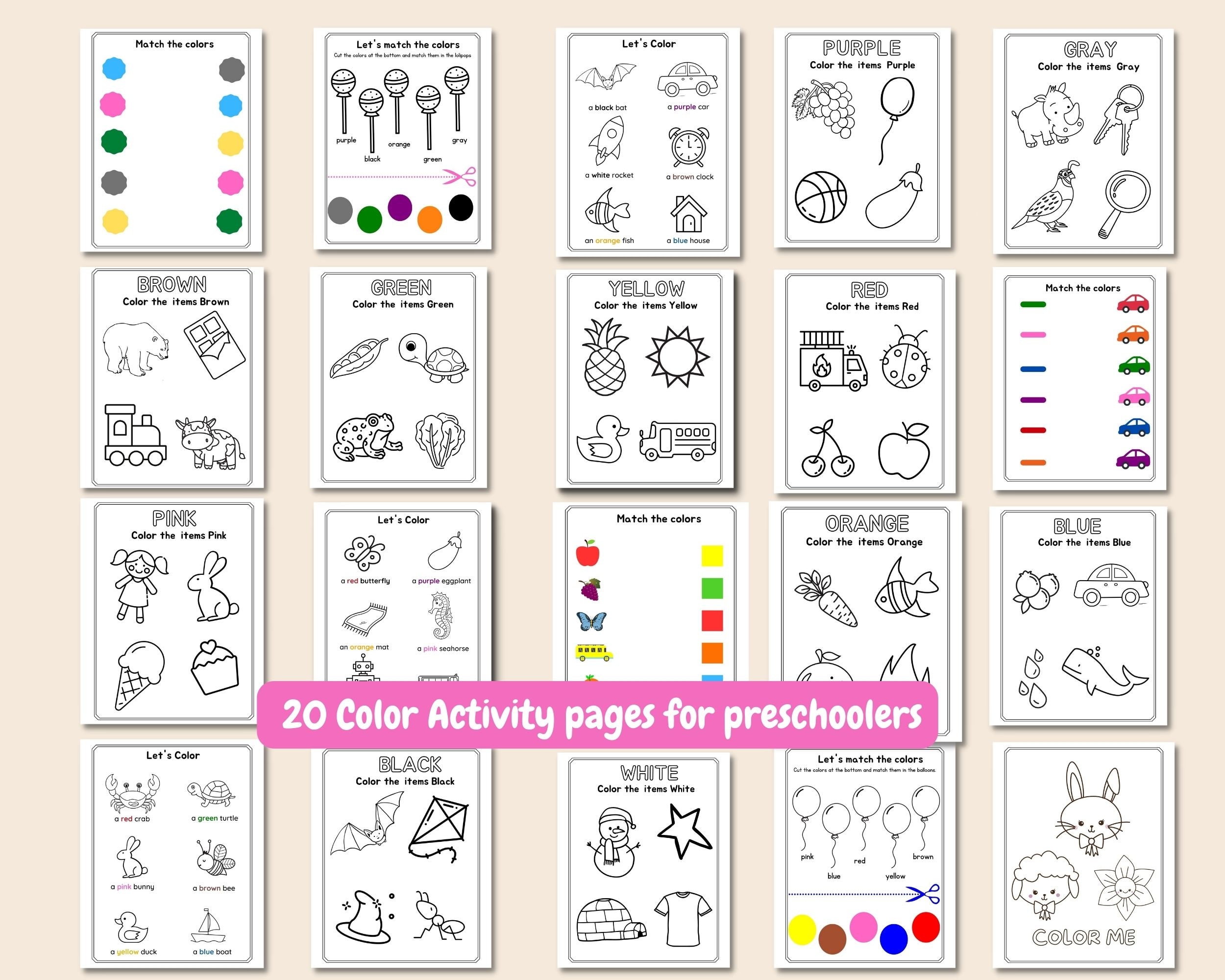 20 Printable Colors Worksheets for Kids Colors Worksheets for