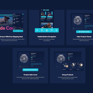Product page layout for fishing gear Shopify store