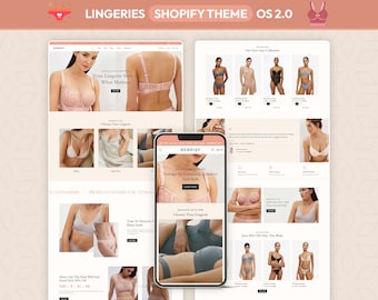 Shopify-tema för underkläder, Shopify-tema för bikini, Shopify-hemsida för underkläder, Shopify-tema för innerkläder, minimalistiskt Shopify-tema, Shopify-tema