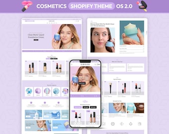 Minimalist Skincare Shopify Theme, Beauty Website Design, Modern Skincare & Cosmetic Store Template, Clean Beauty Shopify Theme