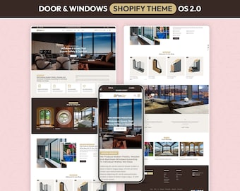 Doors & Windows Shopify Theme, Home Improvement Store Template, Construction Ecommerce Design, Building Materials Website
