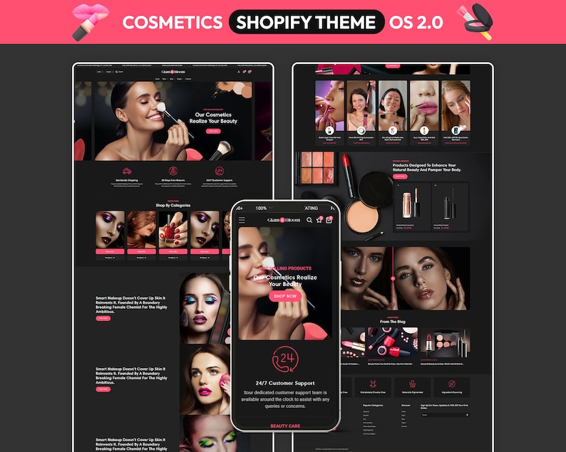 Beauty Shopify Theme Homepage Design for Skincare and Cosmetic Store