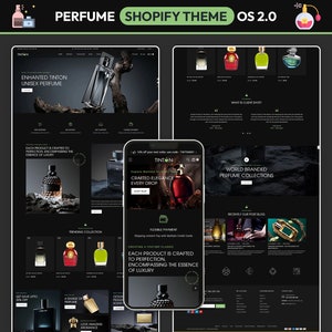 Perfume Shopify Theme, Fragrance Store Template, Beauty Cosmetics Website Design, Luxury Shopify Store Theme